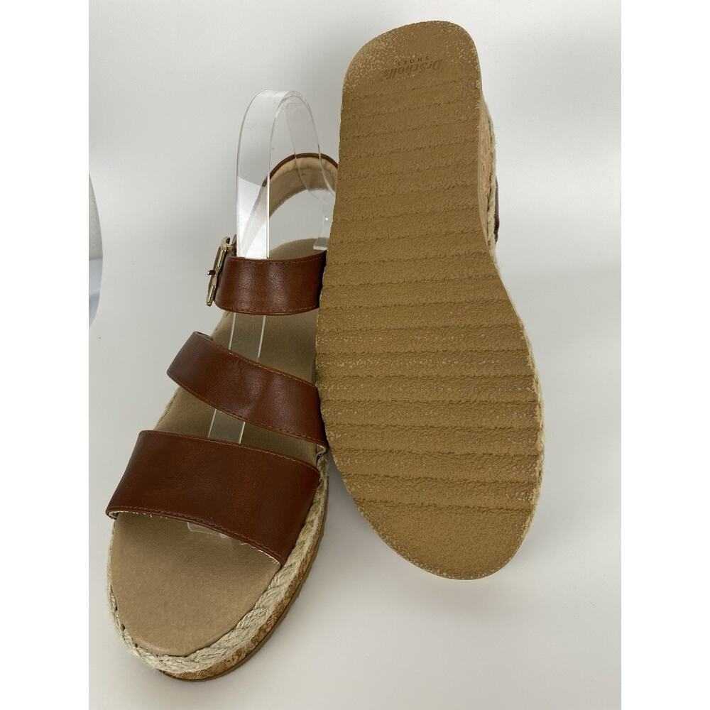 Dr. Scholl's Brown Espadrille Wedge Sandals Women's Size 8.5 Ankle Strap Comfort - Picture 6 of 10
